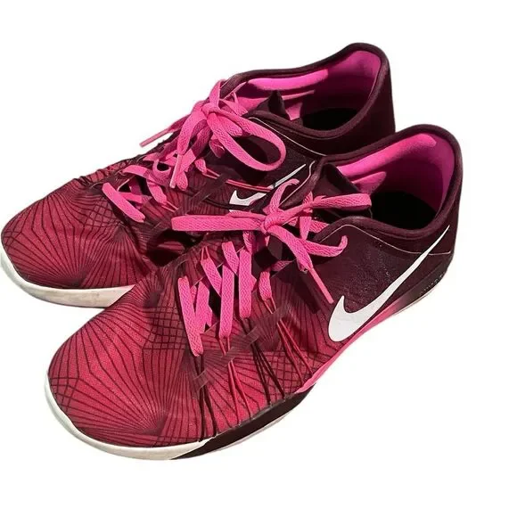 Nike Maroon and Pink Athletic Shoes Nike free size 9 excellent condition - Picture 3 of 4